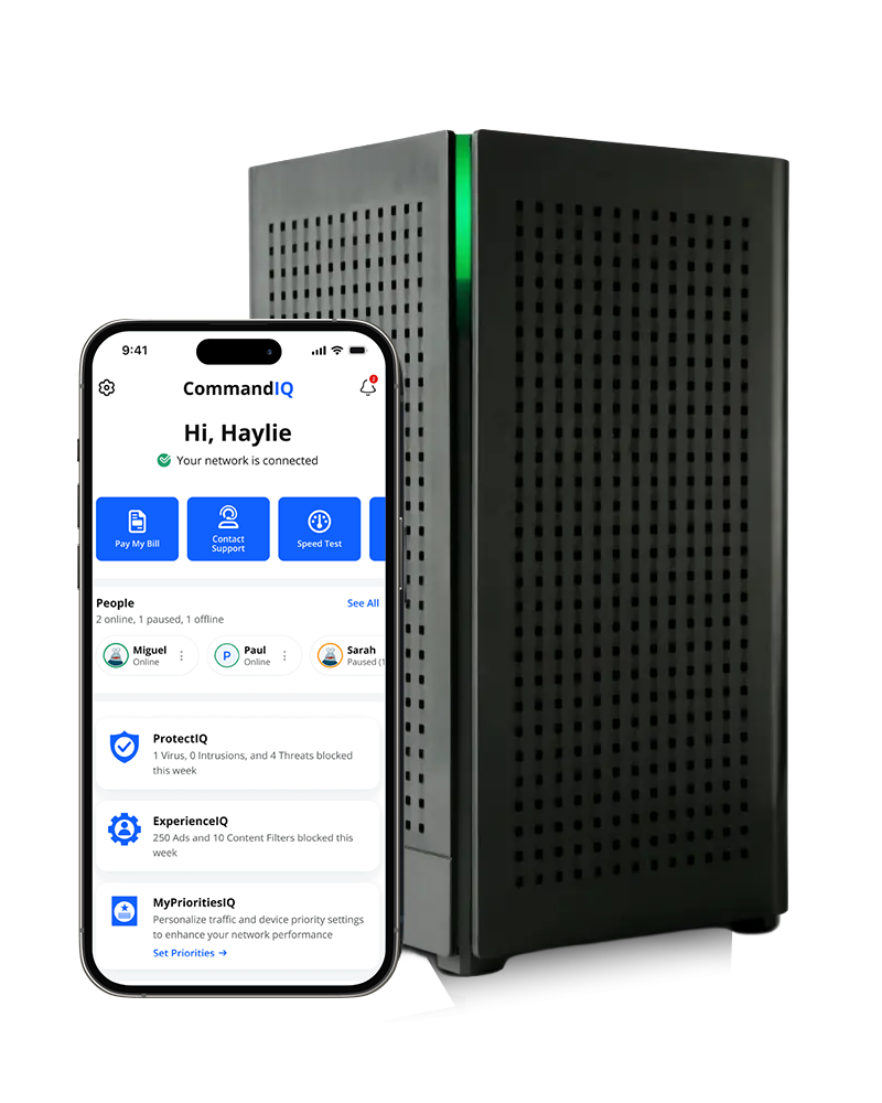 bascom phone and router green